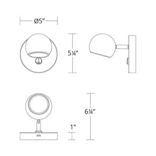 Load image into Gallery viewer, Duplex LED Bed Wall Light in Detail - line drawing.