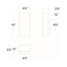Load image into Gallery viewer, Edgey Outdoor LED Wall Light - line drawing.