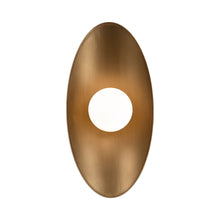 Load image into Gallery viewer, Glamour LED Vanity Wall Light in Aged Brass.