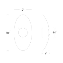 Load image into Gallery viewer, Glamour LED Vanity Wall Light - line drawing.