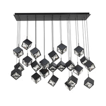Load image into Gallery viewer, Ice Cube LED Linear Multi Pendant Light in Black (23-Light).