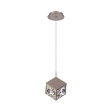 Load image into Gallery viewer, Ice Cube LED Mini Pendant Light in Brushed Nickel.
