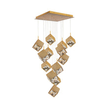Load image into Gallery viewer, Ice Cube Square LED Multi Pendant Light.