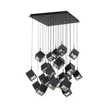 Load image into Gallery viewer, Ice Cube Square LED Multi Pendant Light in Black (25-Light).