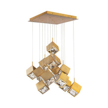 Load image into Gallery viewer, Ice Cube Square LED Multi Pendant Light in Detail.