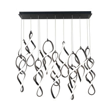 Load image into Gallery viewer, Interlace LED Chandelier in Black/Rectangular (14-Light).