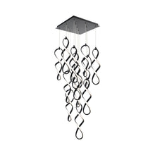 Load image into Gallery viewer, Interlace LED Chandelier in Black/Square (13-Light).