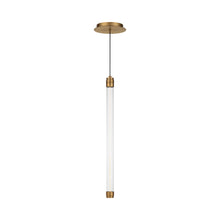 Load image into Gallery viewer, Jedi LED Mini Pendant Light in Aged Brass (22-Inch).