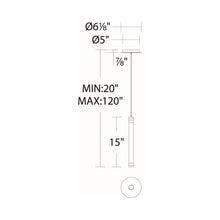 Load image into Gallery viewer, Jedi LED Mini Pendant Light - line drawing.