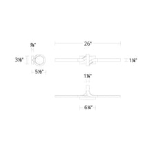 Load image into Gallery viewer, Loophole LED Vanity Wall Light - line drawing.