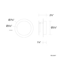 Load image into Gallery viewer, Moonglow LED Wall Light - line drawing.