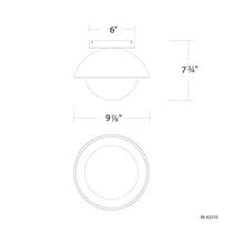 Load image into Gallery viewer, Moonstone LED Flush Mount Ceiling Light - line drawing.