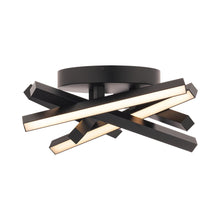 Load image into Gallery viewer, PARALLAX LED Flush Mount Ceiling Light in Black.
