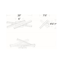 Load image into Gallery viewer, Parallax LED Vanity Wall Light - line drawing.