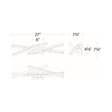 Load image into Gallery viewer, Parallax LED Vanity Wall Light - line drawing.