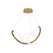 Load image into Gallery viewer, Solo LED Pendant Light in Aged Brass (24-Inch).