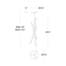 Load image into Gallery viewer, Tusk LED Mini Pendant Light - line drawing.