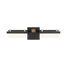 Load image into Gallery viewer, Two Fold LED Bath Wall Light in Detail.