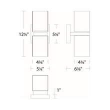 Load image into Gallery viewer, Vaiation Outdoor LED Wall Light - line drawing.
