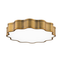 Load image into Gallery viewer, Vaughan LED Flush Mount Ceiling Light in Aged Brass (Large).