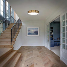 Load image into Gallery viewer, Vaughan LED Flush Mount Ceiling Light in hallway.
