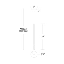 Load image into Gallery viewer, Viggo LED Mini Pendant Light - line drawing.