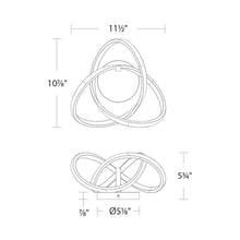 Load image into Gallery viewer, Vornado LED Wall Light - line drawing.