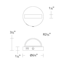 Load image into Gallery viewer, Wink LED Wall Light - line drawing.