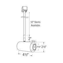 Load image into Gallery viewer, 2-Inch Sylo LED Track Head with Koto Focus Module - line drawing.