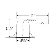 Load image into Gallery viewer, 3" Remodel Dedicated LED IC Airtight Housing - line drawing.