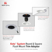Load image into Gallery viewer, 3" Square Flush Mount Trim Adaptor in Detail.