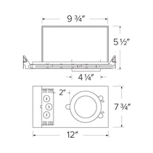 Load image into Gallery viewer, 4" Dedicated LED IC Airtight New Construction R60 and Chicago Plenum Housing - line drawing.