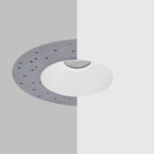 Load image into Gallery viewer, 4" Round Trimless Spackle Frame in Detail.