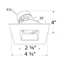 Load image into Gallery viewer, Flexa™ 4" Adjustable Square Reflector - line drawing.