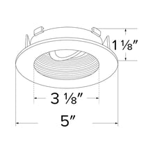 Load image into Gallery viewer, Flexa™ 4" Round Baffle - line drawing.