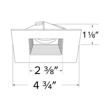 Load image into Gallery viewer, Flexa™ 4" Square Baffle - line drawing.