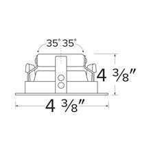 Load image into Gallery viewer, Pex™ 3" Round Adjustable Baffle - line drawing.