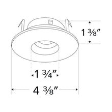 Load image into Gallery viewer, Pex™ 3" Round Adjustable Pinhole - line drawing.