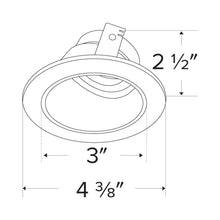 Load image into Gallery viewer, Pex™ 3" Round Adjustable Reflector Wall Wash - line drawing.