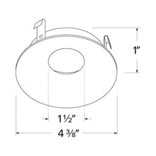 Load image into Gallery viewer, Pex™ 3" Round Curved Reflector - line drawing.