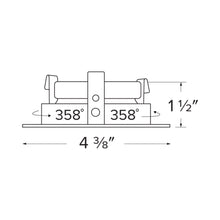 Load image into Gallery viewer, Pex™ 3" Square Adjustable Pinhole - line drawing.