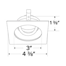 Load image into Gallery viewer, Pex™ 3" Square Adjustable Reflector - line drawing.