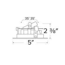 Load image into Gallery viewer, Pex™ 4" Round Adjustable Phenolic Baffle - line drawing.