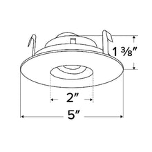 Load image into Gallery viewer, Pex™ 4" Round Adjustable Pinhole - line drawing.