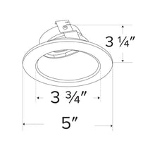 Load image into Gallery viewer, Pex™ 4" Round Adjustable Wall Wash - line drawing.