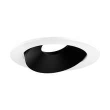 Load image into Gallery viewer, Pex™ 4" Round Directional Gimbal in Black with White Trim.