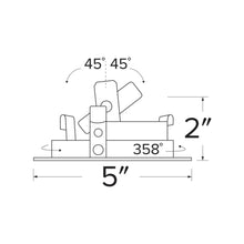 Load image into Gallery viewer, Pex™ 4" Round Rotatable Slot Aperture Trim - line drawing.