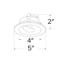 Load image into Gallery viewer, Pex™ 4" Round Rotatable Slot Aperture Trim - line drawing.