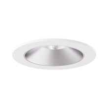 Load image into Gallery viewer, Pex™ 4" Round Shallow Reflector in Haze with White Trim.