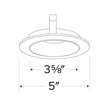 Load image into Gallery viewer, Pex™ 4" Round Shallow Reflector - line drawing.